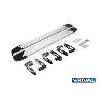 Комплект порогов "Silver" new (RIVAL) Citroёn C4 AirCross 2012-